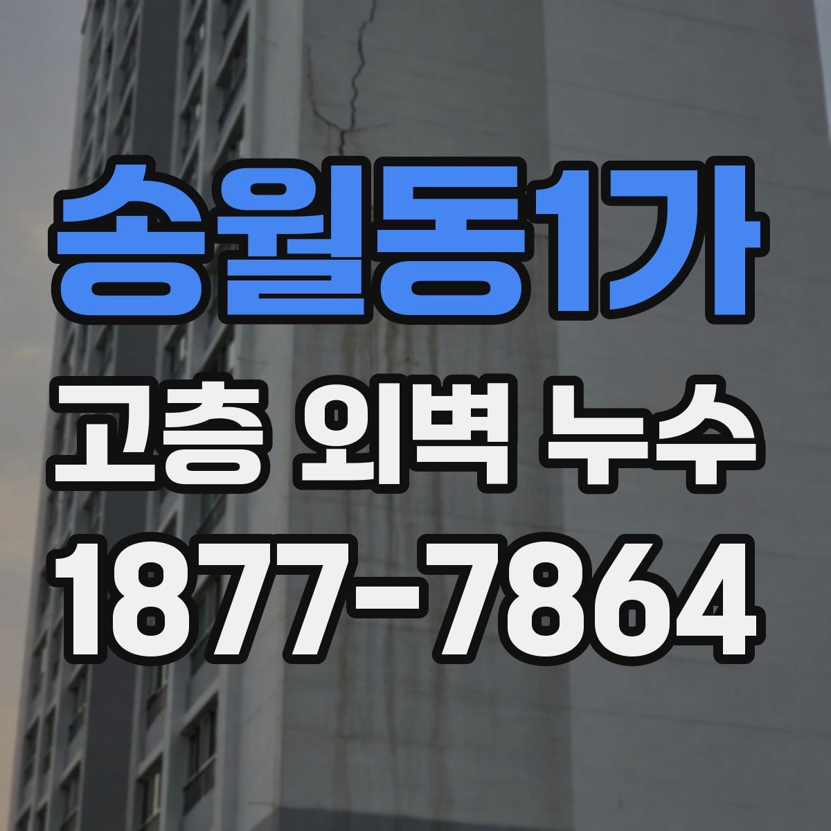 송월동1가 고층 외벽 누수