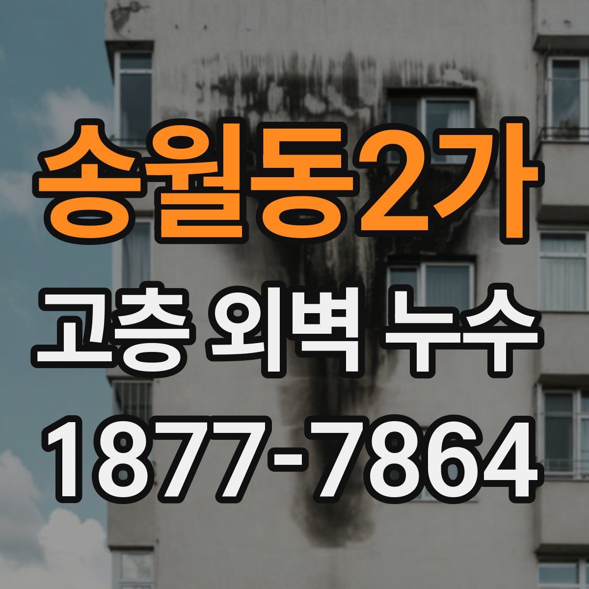 송월동2가 고층 외벽 누수