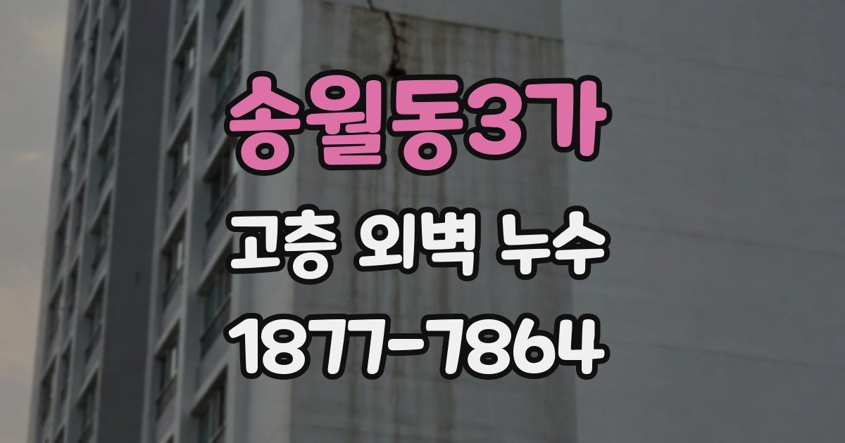송월동3가 고층 외벽 누수