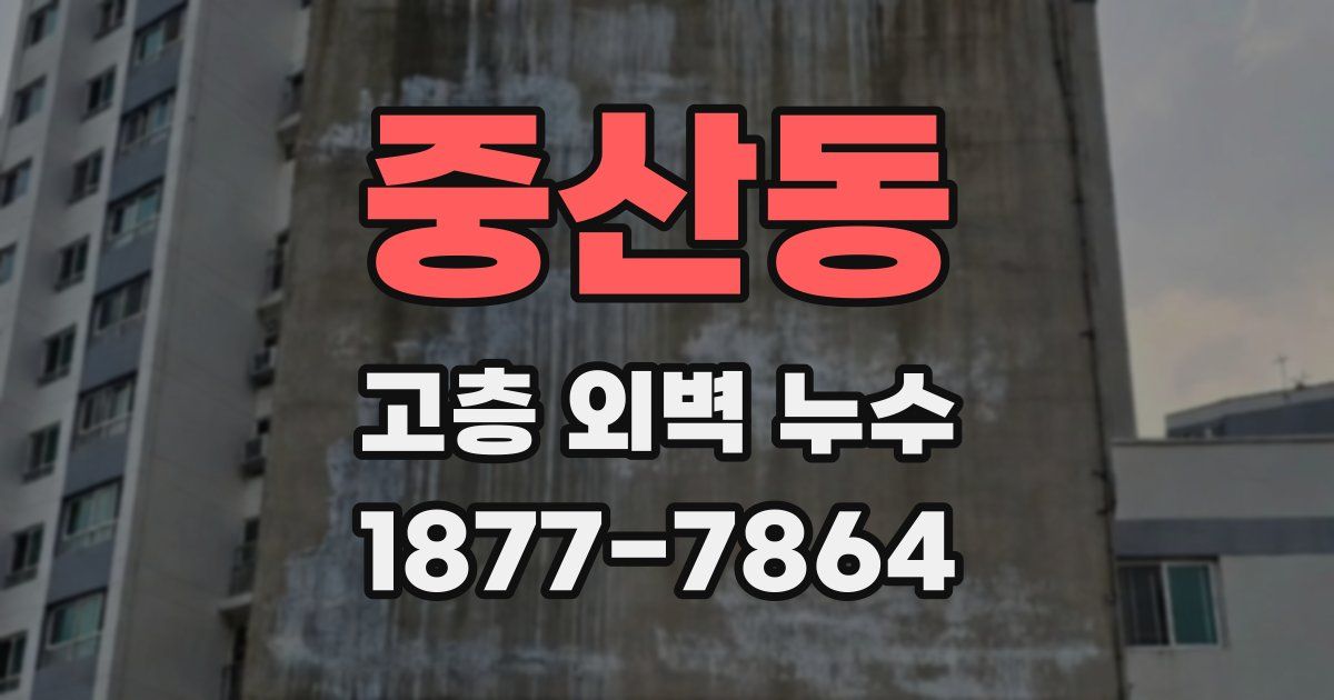 중산동 고층 외벽 누수