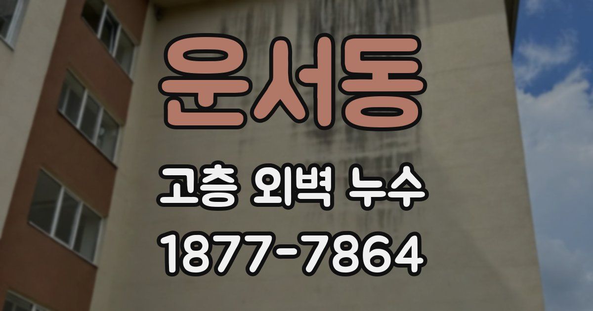 운서동 고층 외벽 누수