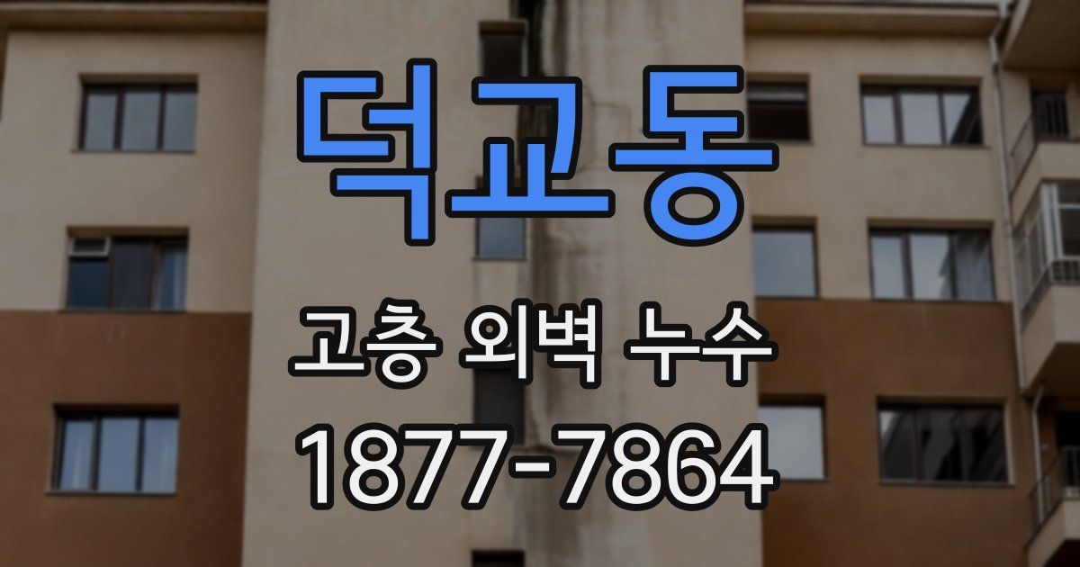 덕교동 고층 외벽 누수