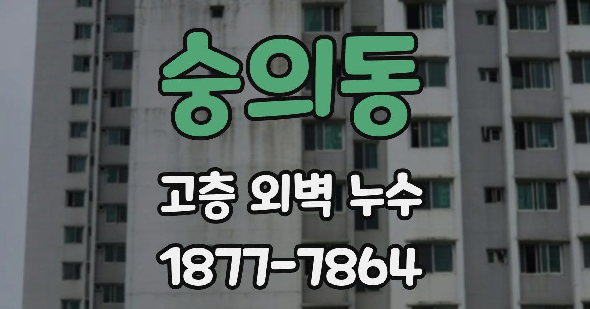 숭의동 고층 외벽 누수