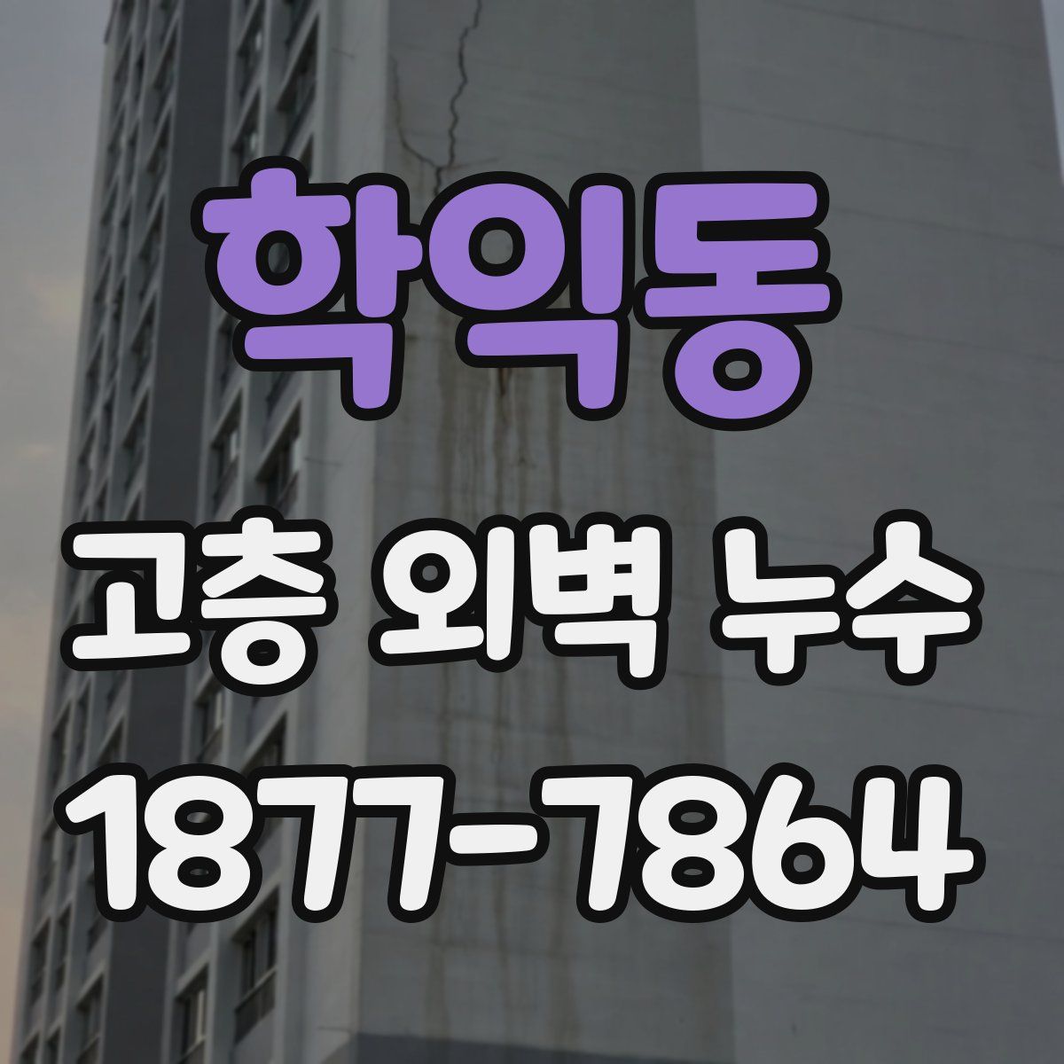 학익동 고층 외벽 누수