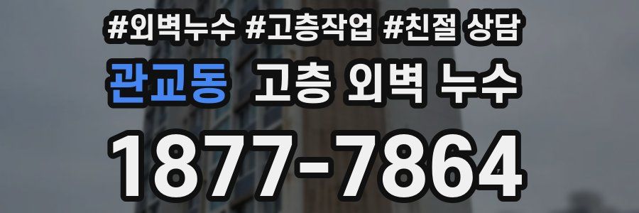 관교동 고층 외벽 누수