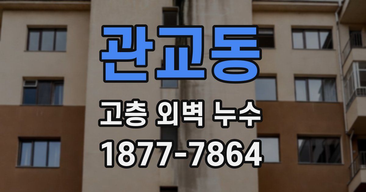 관교동 고층 외벽 누수