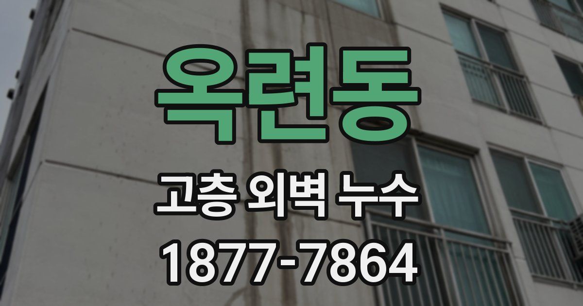 옥련동 고층 외벽 누수