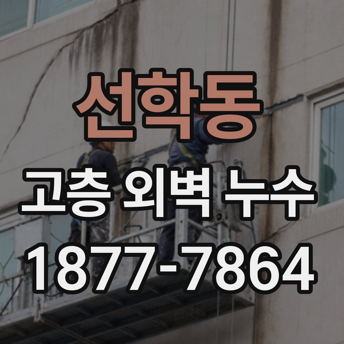 선학동 고층 외벽 누수