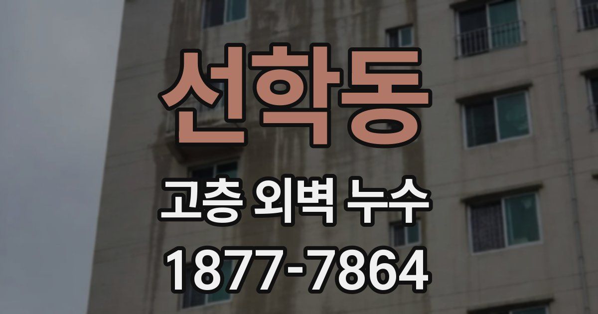 선학동 고층 외벽 누수