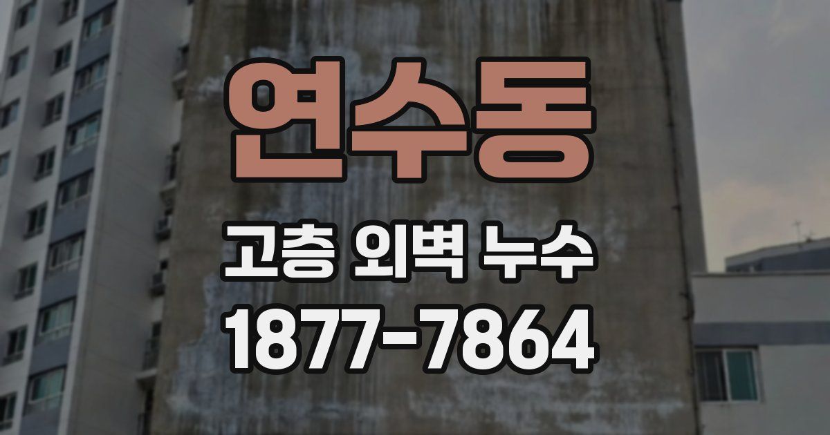 연수동 고층 외벽 누수