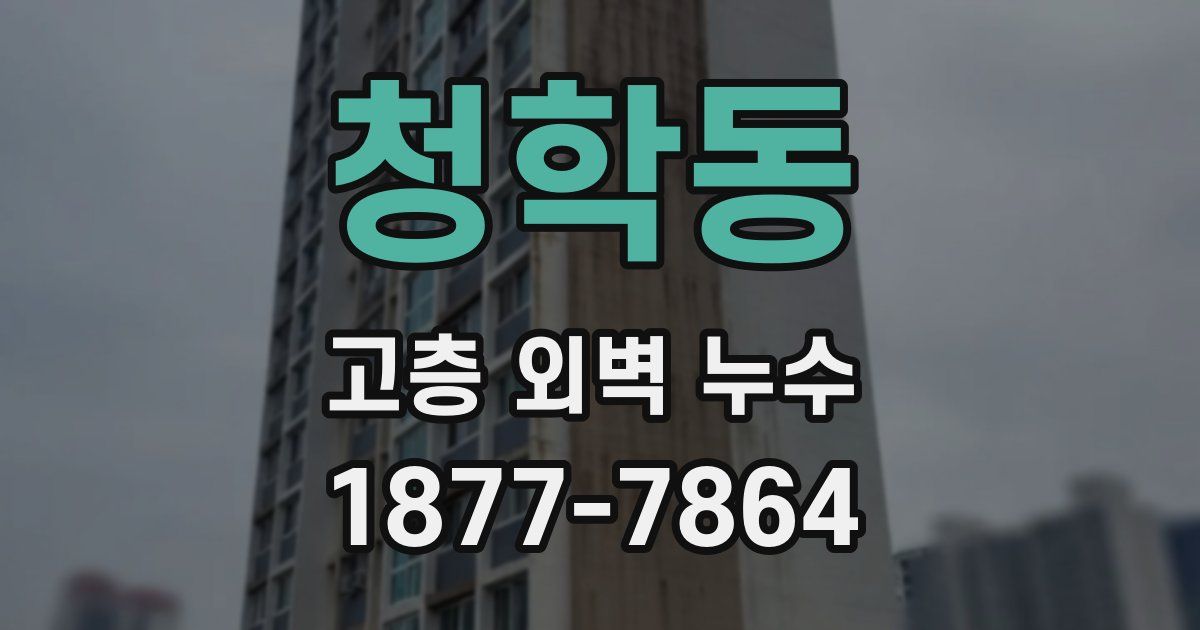 청학동 고층 외벽 누수