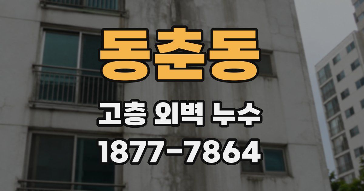 동춘동 고층 외벽 누수