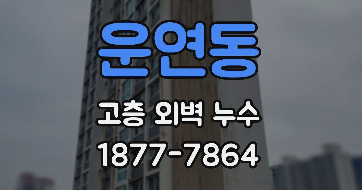 운연동 고층 외벽 누수