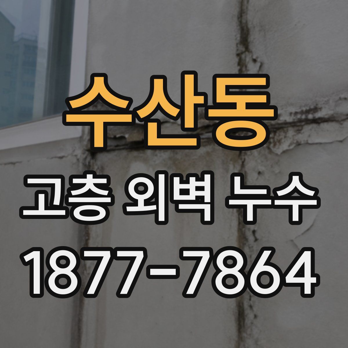 수산동 고층 외벽 누수