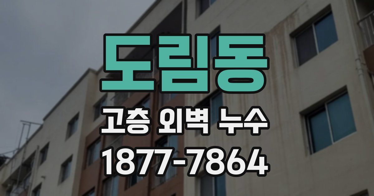 도림동 고층 외벽 누수