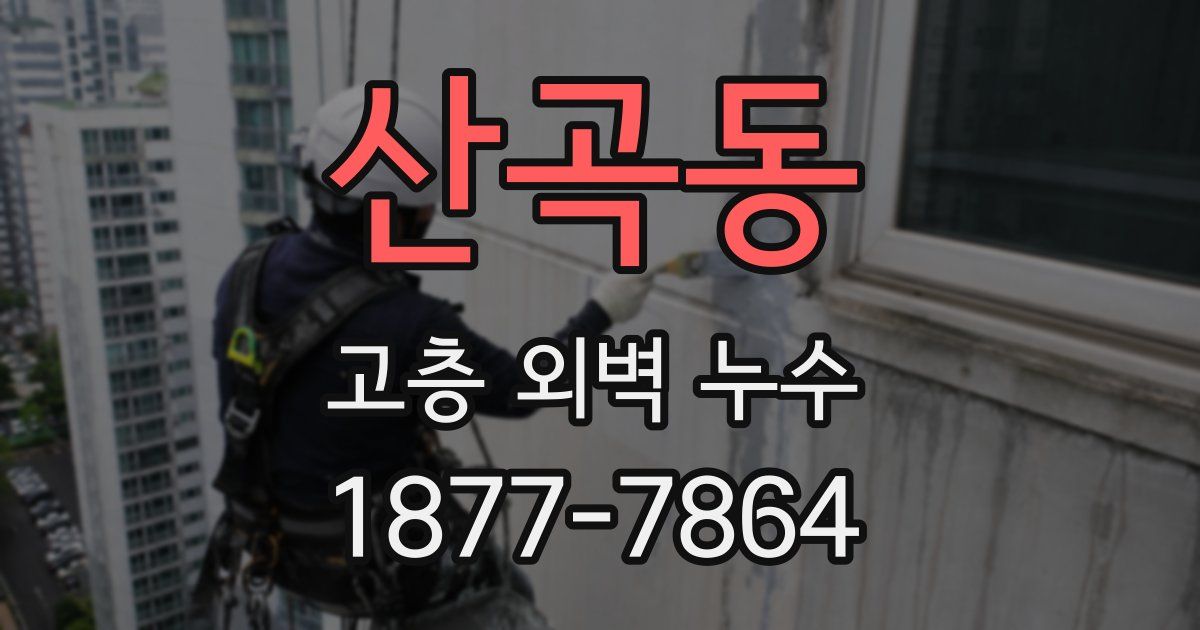 산곡동 고층 외벽 누수