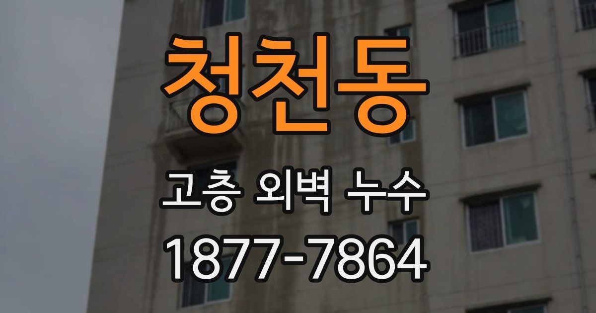청천동 고층 외벽 누수