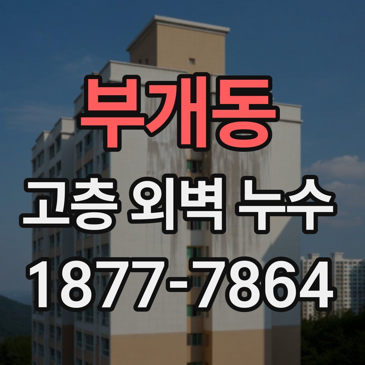부개동 고층 외벽 누수