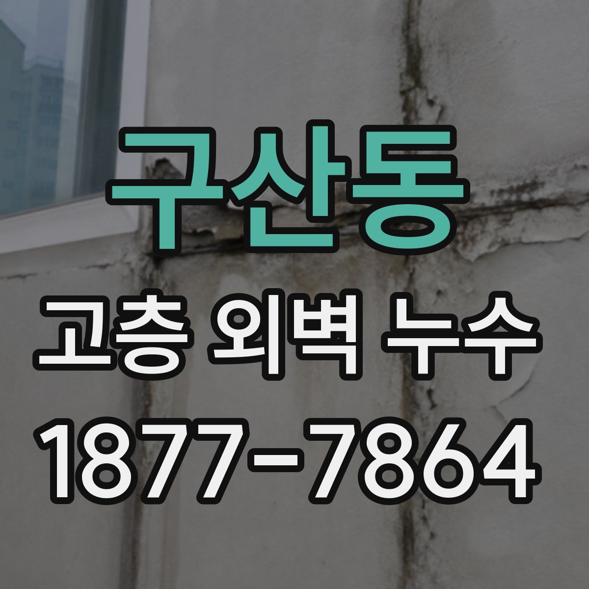 구산동 고층 외벽 누수