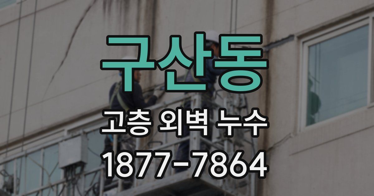 구산동 고층 외벽 누수