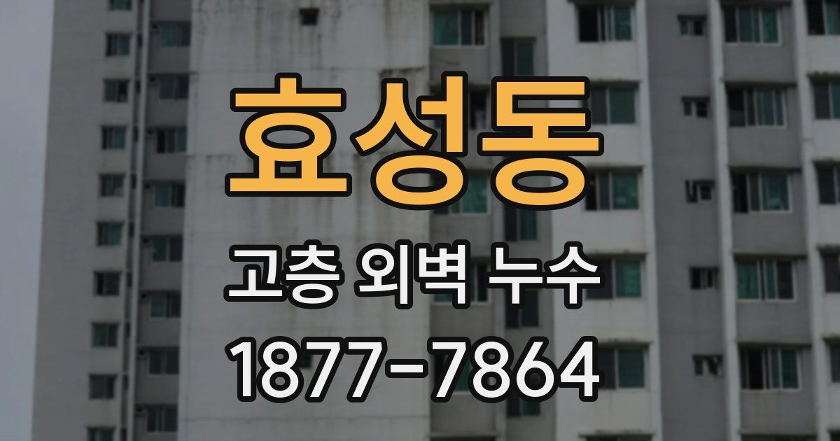 효성동 고층 외벽 누수