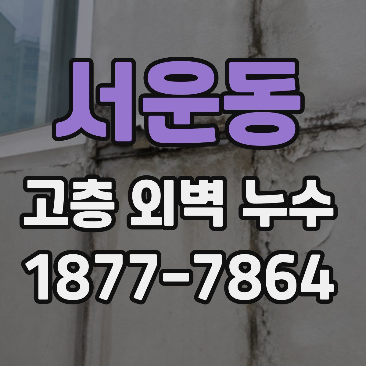 서운동 고층 외벽 누수
