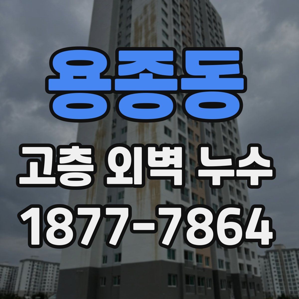 용종동 고층 외벽 누수 자가 점검으로 확인할 수 있는 부분