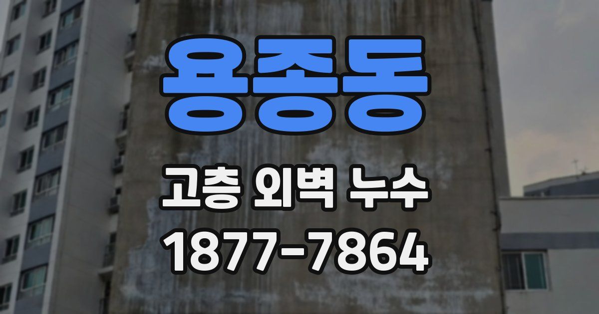 용종동 고층 외벽 누수