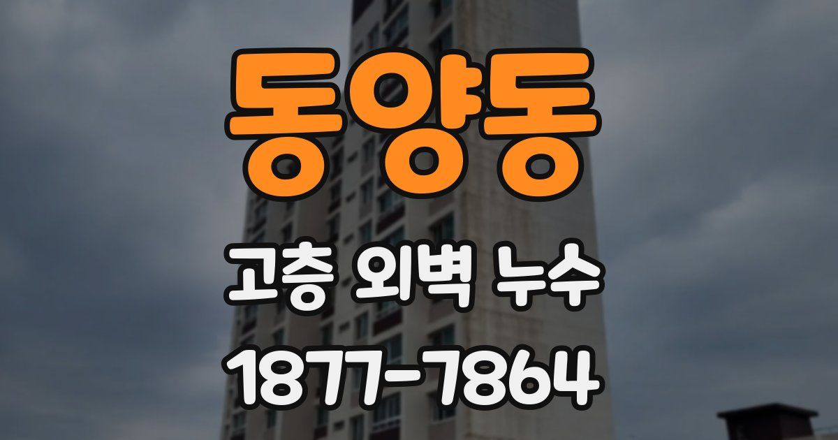 동양동 고층 외벽 누수