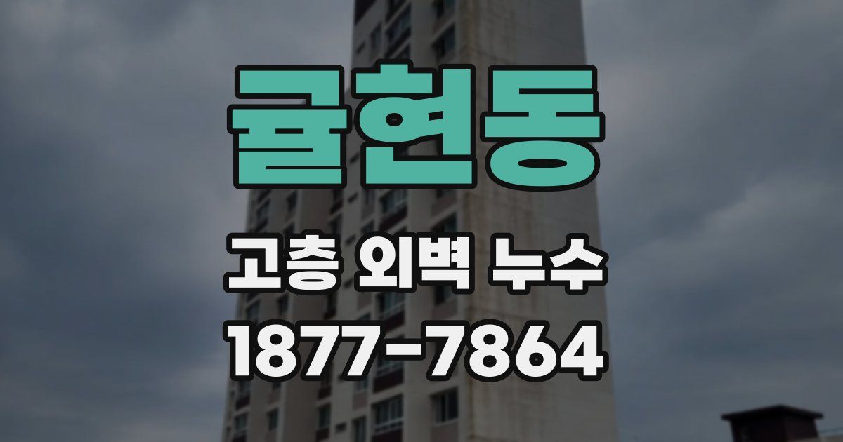 귤현동 고층 외벽 누수