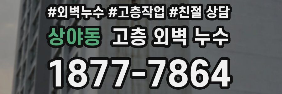 상야동 고층 외벽 누수