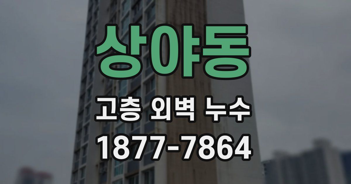 상야동 고층 외벽 누수