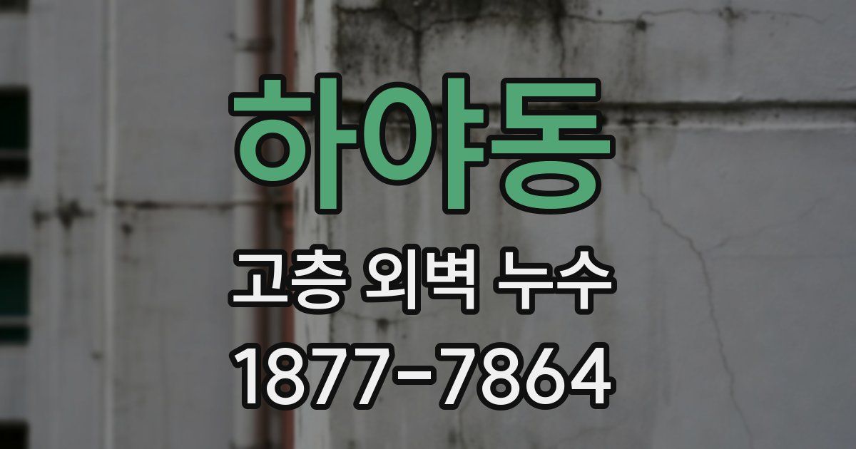 하야동 고층 외벽 누수