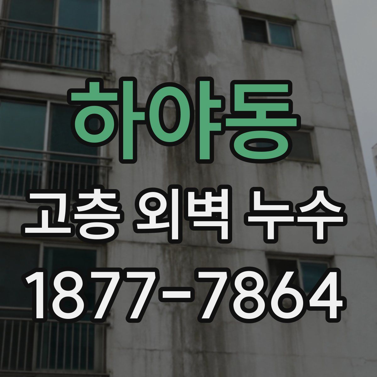 하야동 고층 외벽 누수