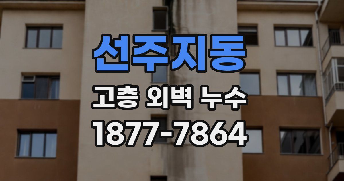 선주지동 고층 외벽 누수