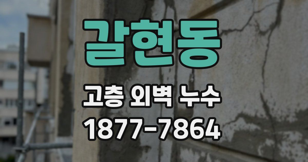 갈현동 고층 외벽 누수
