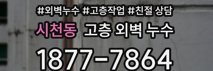 시천동 고층 외벽 누수