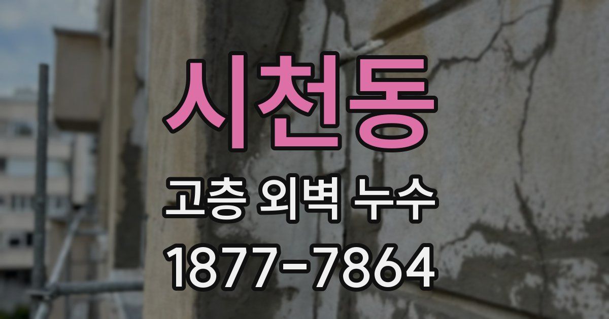 시천동 고층 외벽 누수