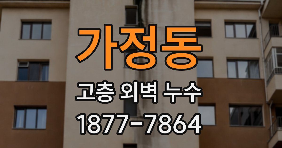 가정동 고층 외벽 누수