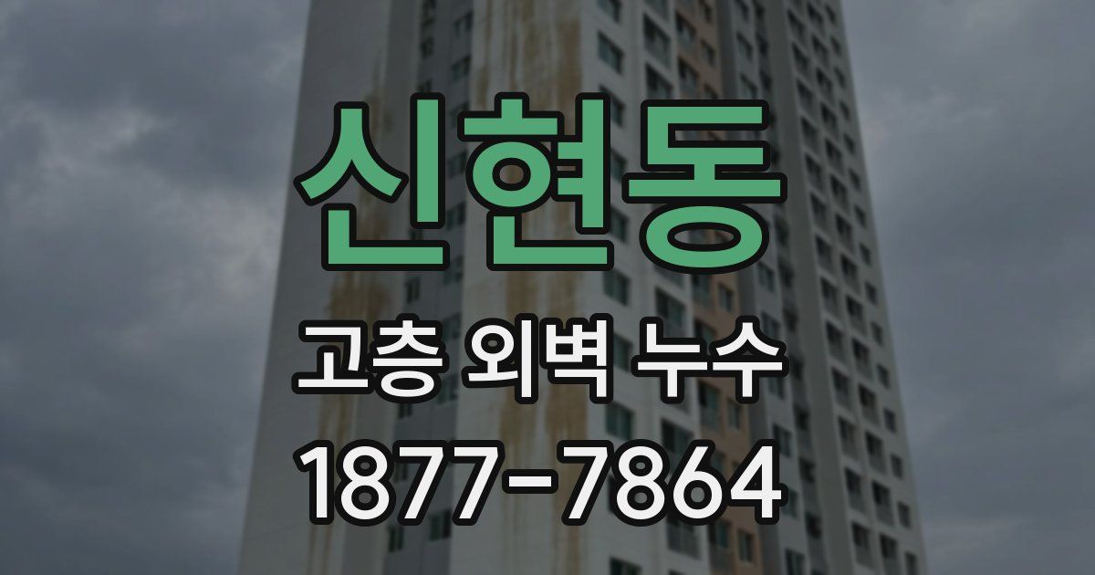 신현동 고층 외벽 누수