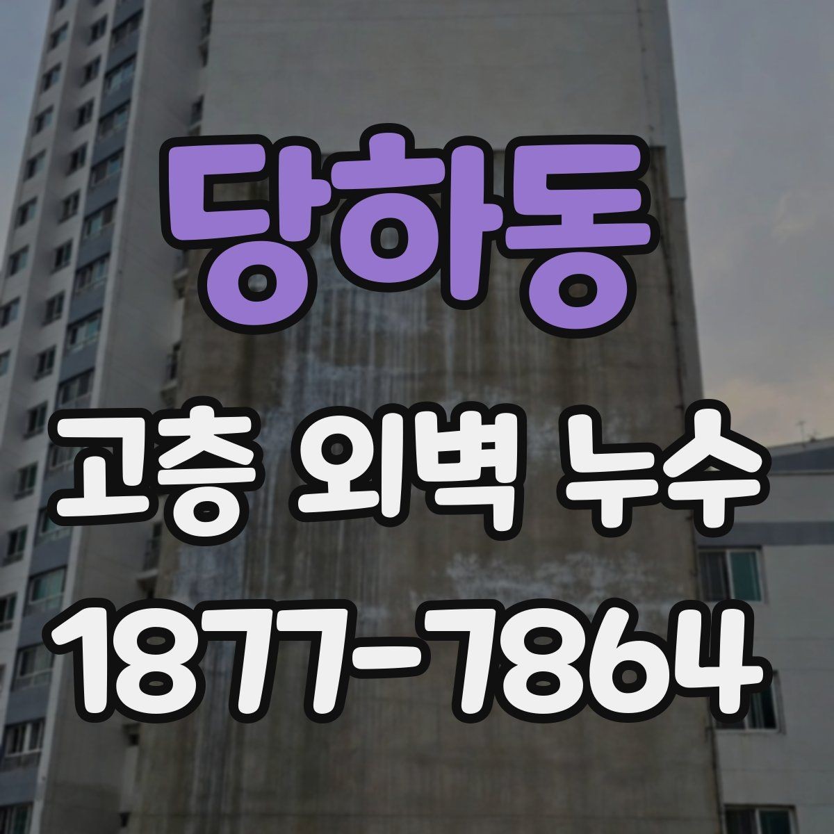 당하동 고층 외벽 누수 의심될 때 먼저 할 일