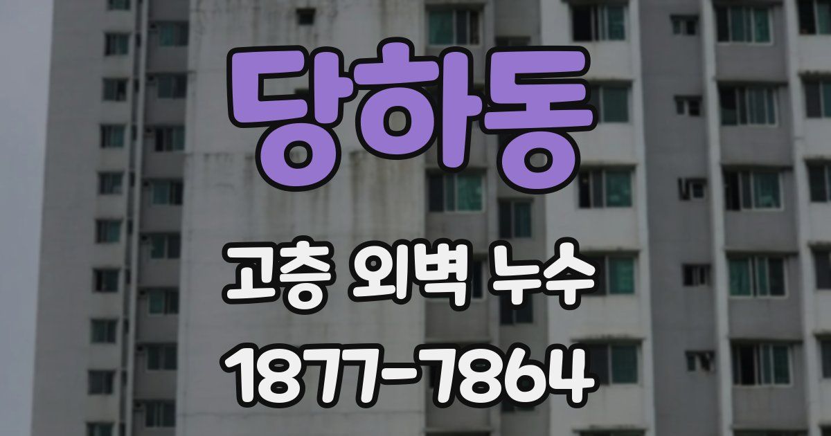당하동 고층 외벽 누수