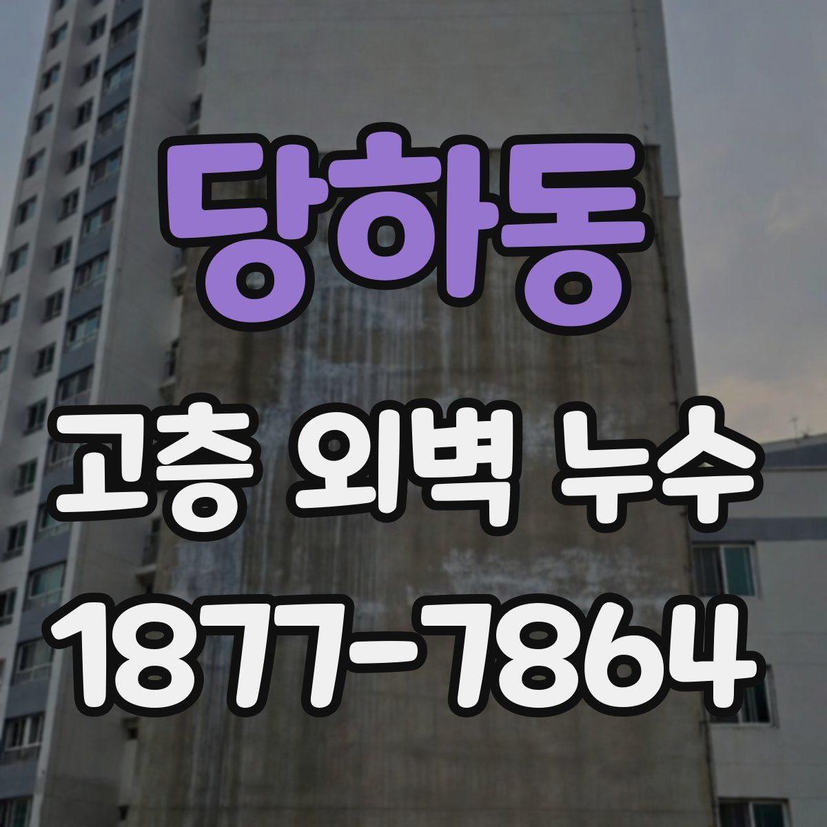 당하동 고층 외벽 누수