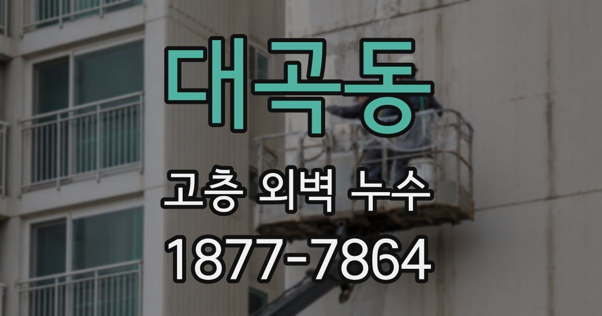 대곡동 고층 외벽 누수
