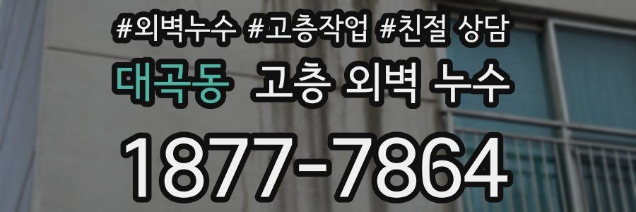 대곡동 고층 외벽 누수