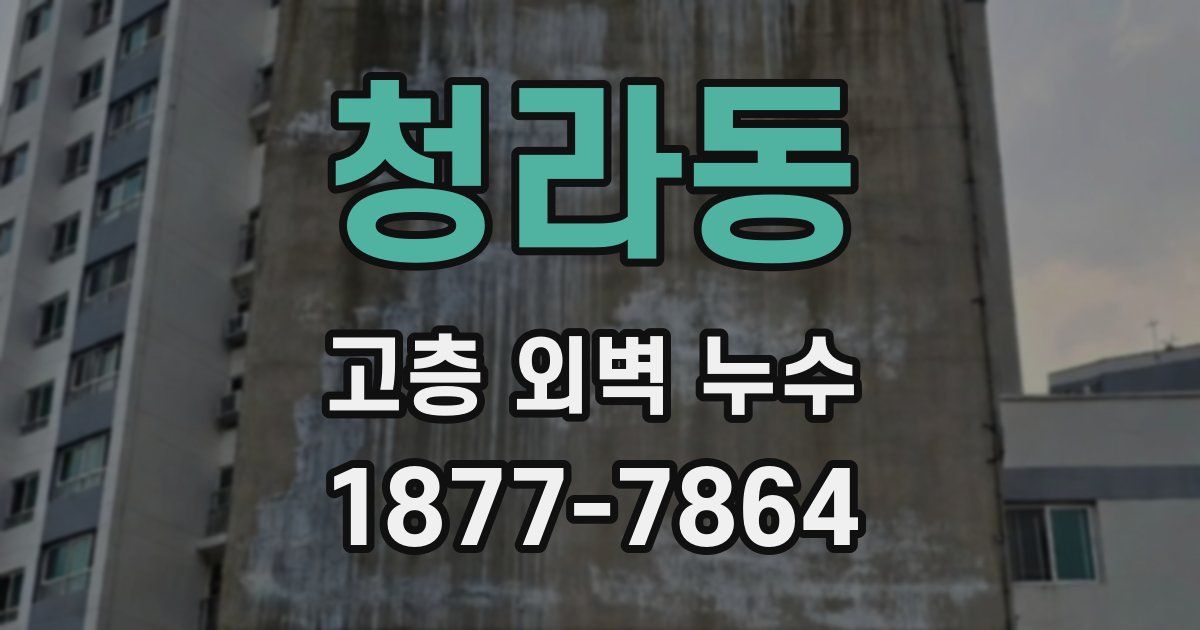청라동 고층 외벽 누수