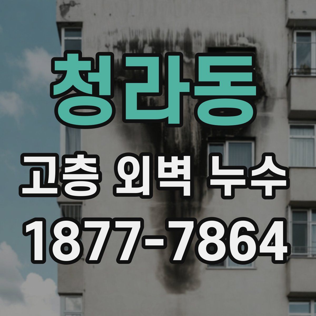 청라동 고층 외벽 누수