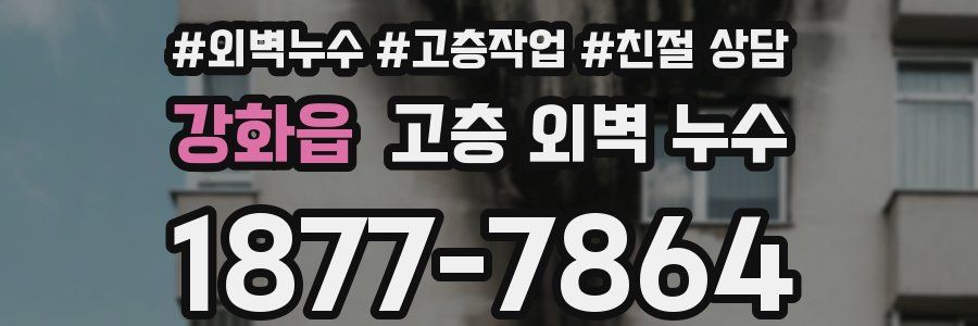 강화읍 고층 외벽 누수