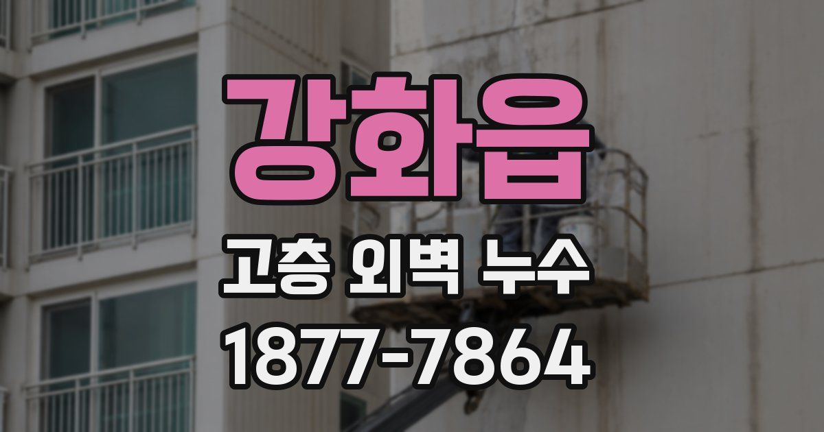 강화읍 고층 외벽 누수