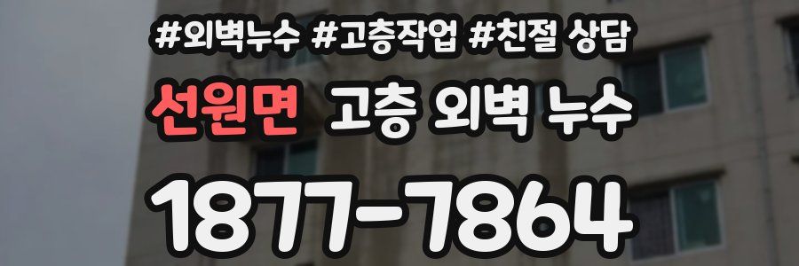 선원면 고층 외벽 누수